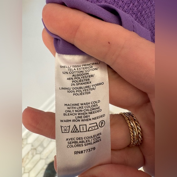 Belted Purple Pique Shift Dress - Picture 5 of 5